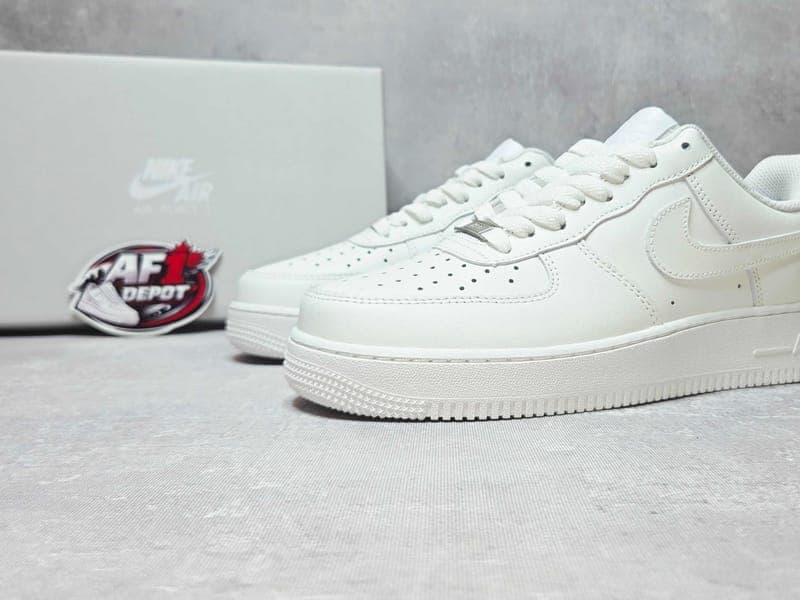 Nike Air Force 1 07 front view β the same authentic shoe sold at a lower price than big-box retail